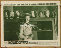 v544 HOUSE OF WAX movie lobby card #3 '53 cool Charles Bronson head!