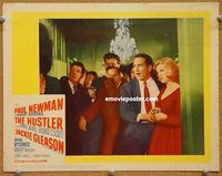 v549 HUSTLER movie lobby card #4 '61 Paul Newman billiards classic!