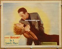 v074 IN A LONELY PLACE movie lobby card #2 '50 great Bogart close up!