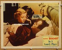 v076 IN A LONELY PLACE movie lobby card #3 '50 Bogart, Grahame in bed