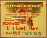 v073 IN A LONELY PLACE title movie lobby card '50 Humphrey Bogart, Grahame
