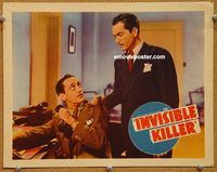 v563 INVISIBLE KILLER movie lobby card '39 crime mystery thriller!