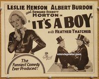 v141 IT'S A BOY title movie lobby card '33 Edward Everett Horton, Henson