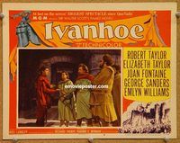 v569 IVANHOE movie lobby card #6 '52 Robert Taylor, Emlyn Williams