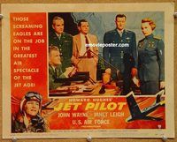 v575 JET PILOT movie lobby card #2 '57 John Wayne, Janet Leigh