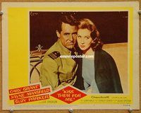v596 KISS THEM FOR ME movie lobby card #7 '57 Cary Grant, Suzy Parker