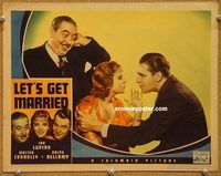 v611 LET'S GET MARRIED movie lobby card '37 Ida Lupino, Connolly