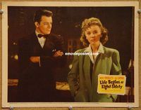 v612 LIFE BEGINS AT EIGHT-THIRTY movie lobby card '42 Wilde, Lupino