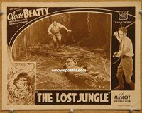 v628 LOST JUNGLE #2 movie lobby card '34 Clyde Beatty stalks tiger!