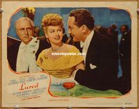 v634 LURED movie lobby card #7 '47 Lucille Ball, George Sanders
