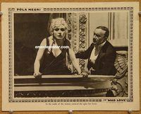 v638 MAD LOVE movie lobby card '21 Pola Negri looking intense!