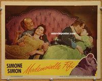 v640 MADEMOISELLE FIFI movie lobby card '44 sexy French Simone Simon!