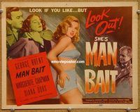 v155 MAN BAIT title movie lobby card '52 best bad girl image, Diana Dors