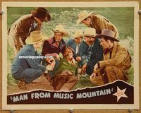 v644 MAN FROM MUSIC MOUNTAIN movie lobby card '43 Roy Rogers