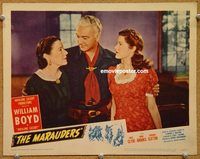 v656 MARAUDERS movie lobby card #2 '47 Boyd as Hopalong Cassidy!