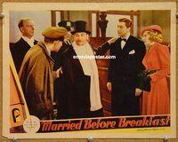 v658 MARRIED BEFORE BREAKFAST movie lobby card '37 Robert Young