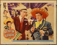 v668 MEXICAN HAYRIDE movie lobby card #8 '48 Abbott & Costello closeup