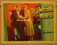 v676 MISSING WITNESSES movie lobby card '37 Jean Dale, crime!