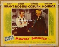 v684 MONKEY BUSINESS movie lobby card #7 '52 Grant, Ginger Rogers