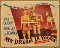 v701 MY DREAM IS YOURS movie lobby card '49 Jack Carson, Doris Day