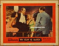 v704 MY GUN IS QUICK movie lobby card #6 '57 tough Mickey Spillane!