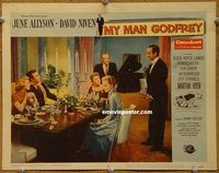v705 MY MAN GODFREY movie lobby card #6 '57 June Allyson, David Niven