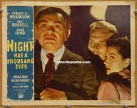 v714 NIGHT HAS A THOUSAND EYES movie lobby card #5 '48 Edw G. Robinson