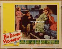 v723 NO DOWN PAYMENT movie lobby card #7 '57 Woodward, suburban sex!