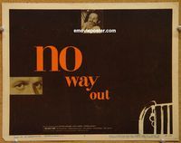 v166 NO WAY OUT TC '50 Widmark's eyes & terrified Linda Darnell, design by Erik Nitsche