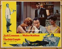 v739 ODD COUPLE movie lobby card #4 '68 Matthau, Jack Lemmon crying!