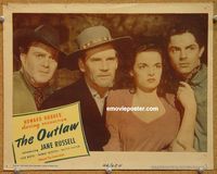 v760 OUTLAW movie lobby card '46 best portrait of Russell & top stars!