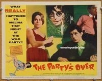 v771 PARTY'S OVER movie lobby card #1 '66 Oliver Reed, Ann Lynn