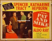 v773 PAT & MIKE movie lobby card #8 '52 Spencer Tracy, Kate Hepburn
