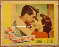 v776 PEOPLE WILL TALK movie lobby card #3 '51 close embrace portrait!