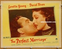 v779 PERFECT MARRIAGE movie lobby card '46 Loretta Young close up!