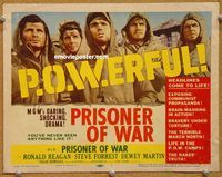 v171 PRISONER OF WAR title movie lobby card '54 President Ronald Reagan!