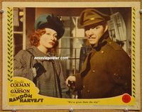 v031 RANDOM HARVEST #2 movie lobby card '42 Colman in uniform, Garson
