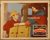 v809 RAWHIDE movie lobby card #7 '51 Tyrone Power, Hayward