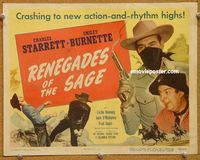 v174 RENEGADES OF THE SAGE title movie lobby card '49 Charles Starrett