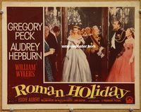 v025 ROMAN HOLIDAY movie lobby card #6 '53 Audrey Hepburn enters!
