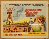 v176 RUN OF THE ARROW title movie lobby card '57 Sam Fuller, Rod Steiger