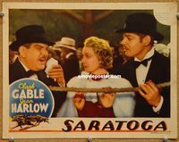 v847 SARATOGA movie lobby card '37 Clark Gable, Frank Morgan