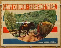 v856 SERGEANT YORK movie lobby card '41 Gary Cooper, Howard Hawks