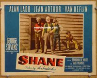 v863 SHANE movie lobby card #1 '53 Jack Palance, Emile Meyer
