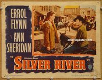v874 SILVER RIVER movie lobby card #6 '48 Errol Flynn, Ann Sheridan