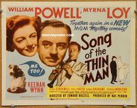 v180 SONG OF THE THIN MAN title movie lobby card '47 William Powell, Loy