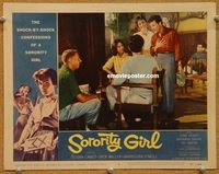v897 SORORITY GIRL movie lobby card #4 '57 AIP, bad teen confessions!