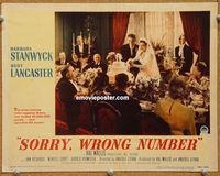 v900 SORRY WRONG NUMBER movie lobby card #8 '48 cutting wedding cake!