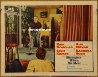 v925 STRANGERS WHEN WE MEET movie lobby card #6 '60 Kirk Douglas, Novak