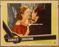 v945 SUNSET BLVD movie lobby card #8 '50 William Holden, Nancy Olson